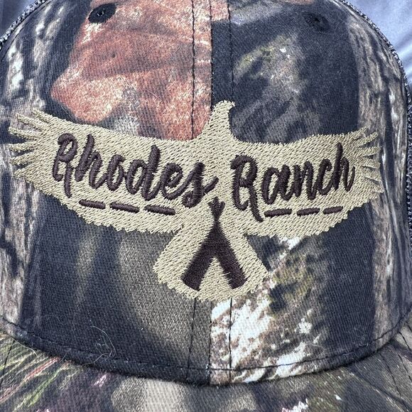 Mossy Oak Men’s Trucker Hat Rhodes Ranch Mesh Camo Curved Cap Summer Fashion NEW - Picture 2 of 9